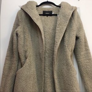 Fuzzy teddy bear cardigan